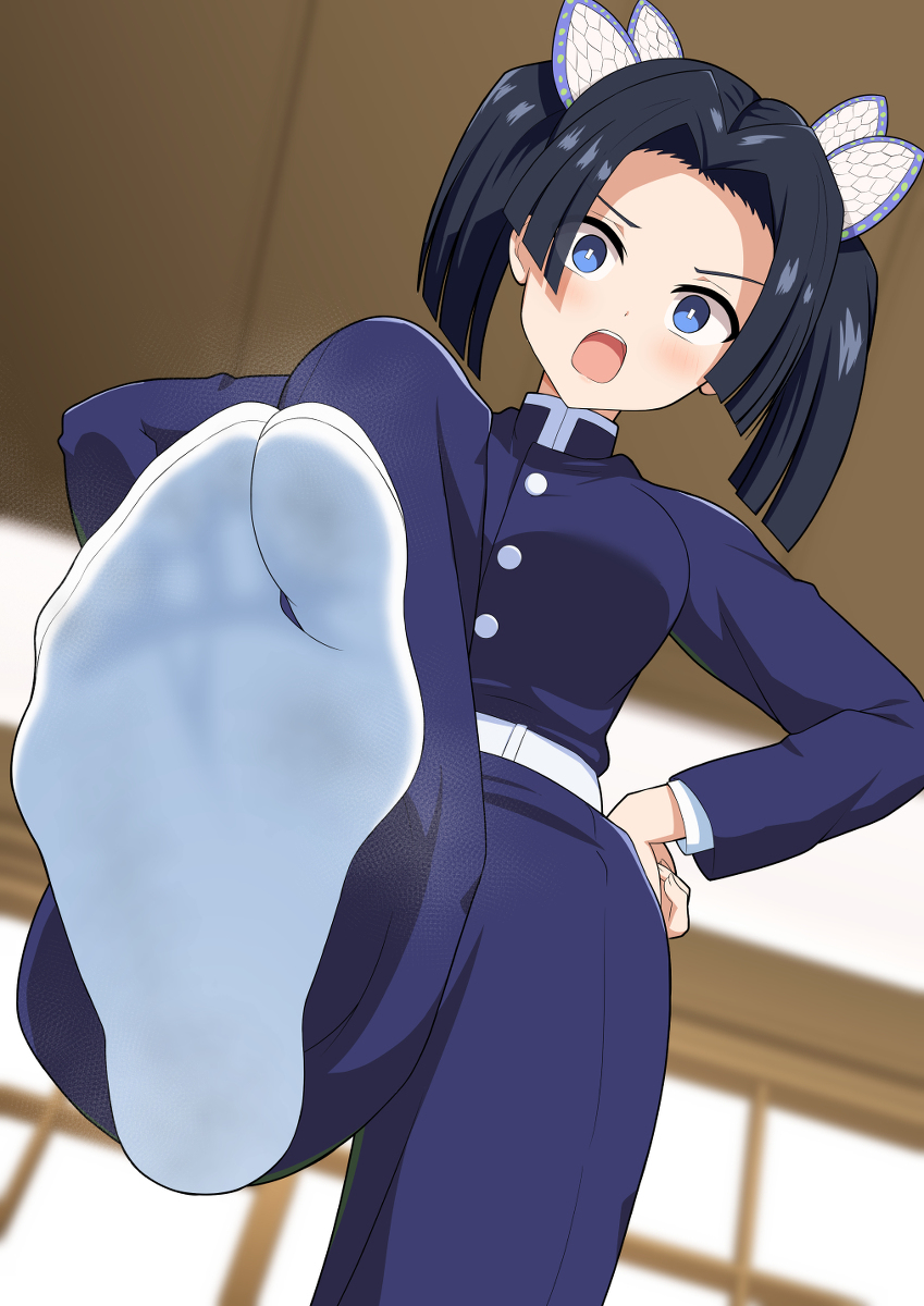 This is a pixiv picture whose title is 神崎アオイちゃんに踏まれたい.