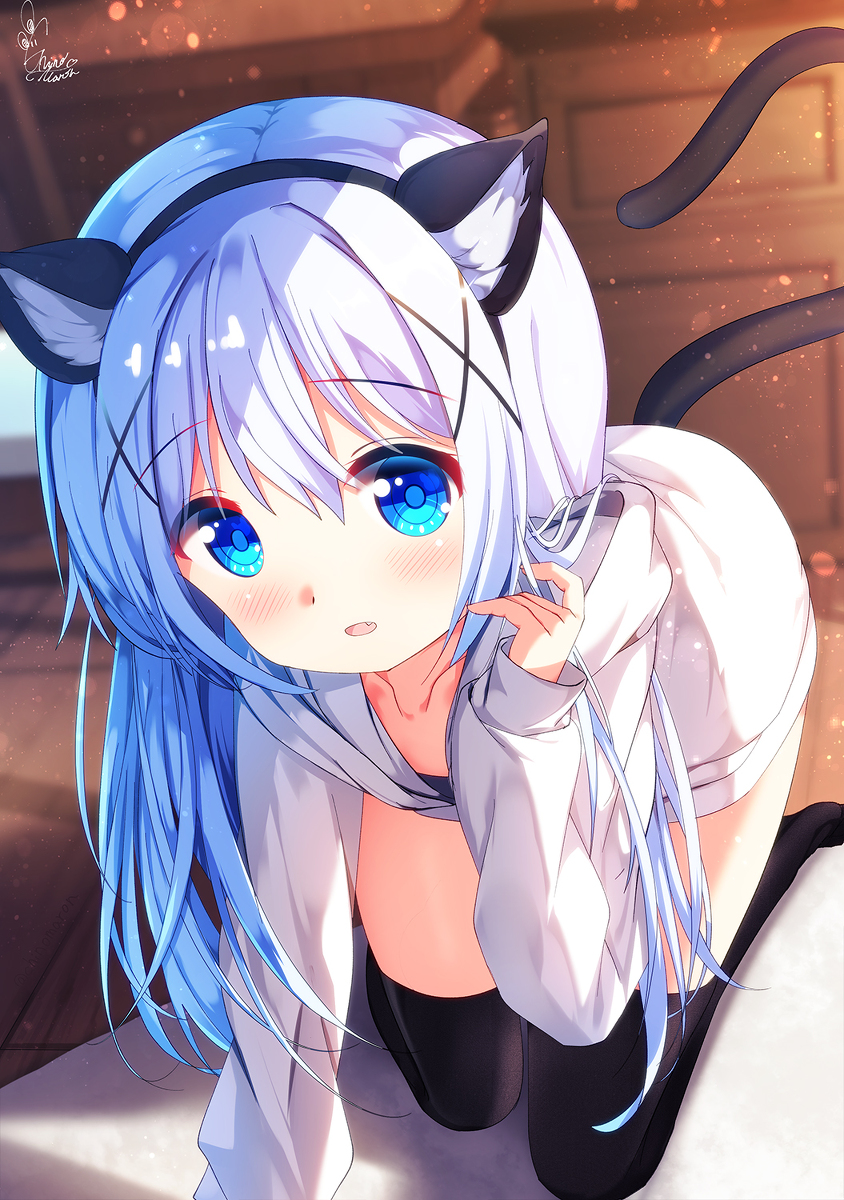 This is a pixiv picture whose title is にゃー🐾.
