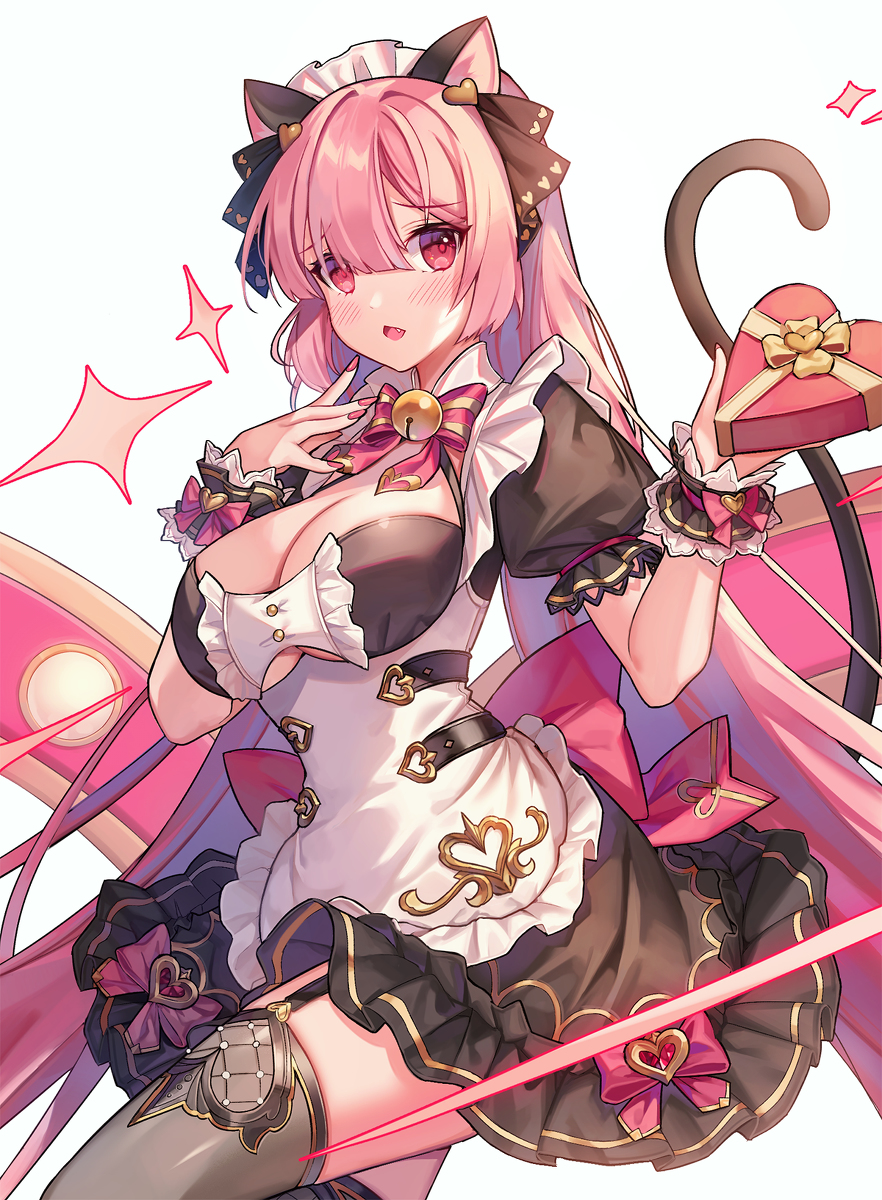 This is a pixiv picture whose title is 猫耳メイド.