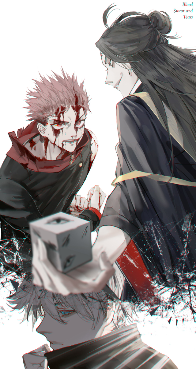 This is a pixiv picture whose title is 血汗泪.