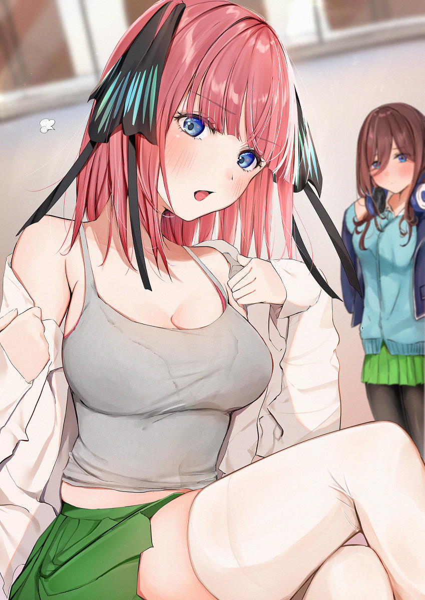 This is a pixiv picture whose title is 二乃の朝は忙しい.