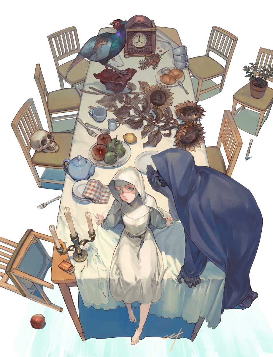 This is a pixiv picture whose title is 【エアコミケ２】死神たちの日曜日.