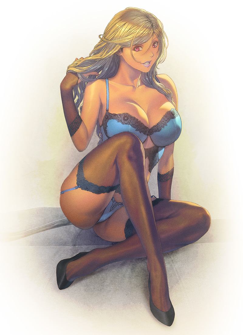 This is a pixiv picture whose title is 下着のお姉さん.