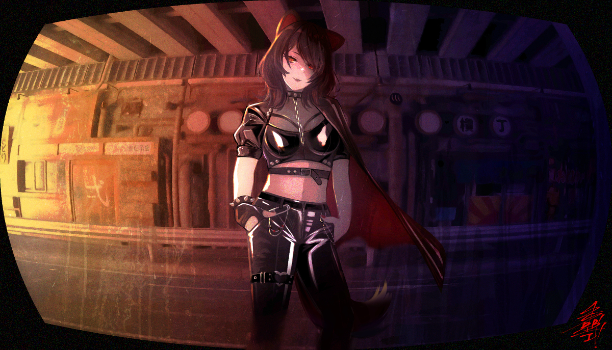 This is a pixiv picture whose title is ういはちゃんの描いた戌亥衣装が超好きと言う話.