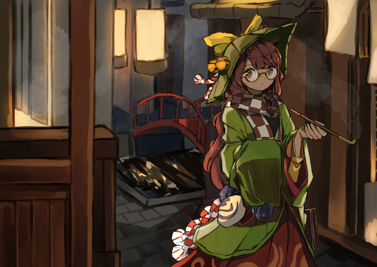 This is a pixiv picture whose title is 灯は動く.
