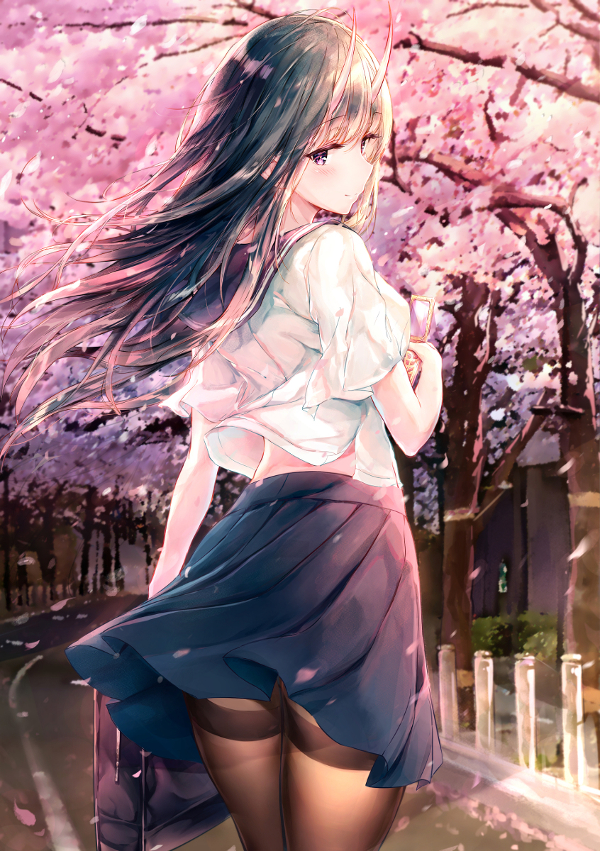 This is a pixiv picture whose title is 散りゆく.
