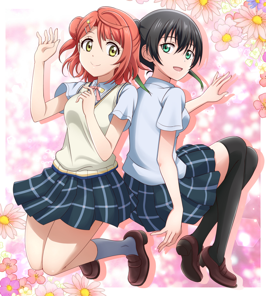 This is a pixiv picture whose title is 歩夢ちゃんと侑ちゃん.