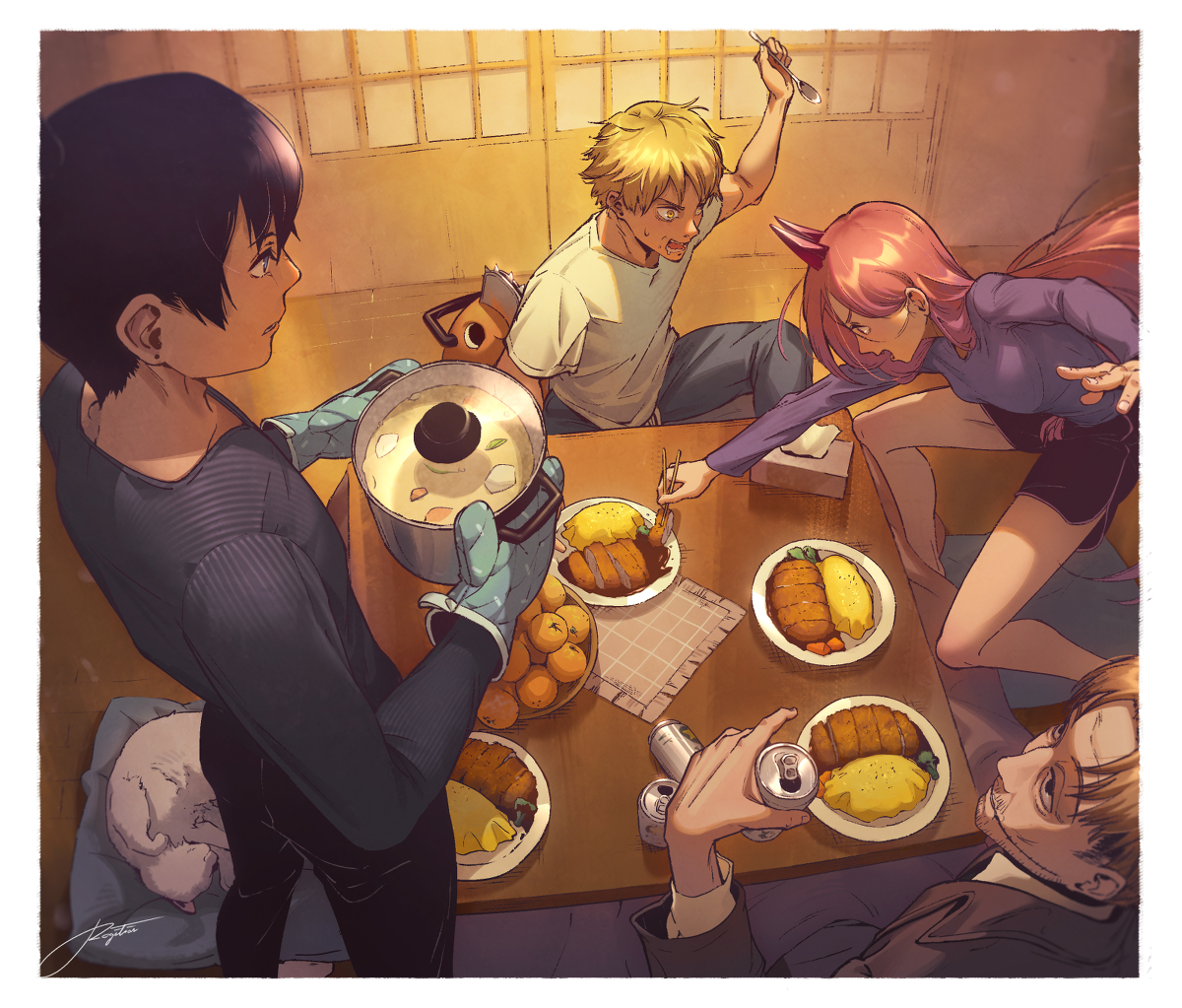 This is a pixiv picture whose title is Dinner.