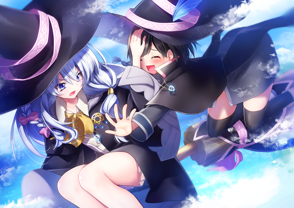 This is a pixiv picture whose title is 灰の魔女と炭の魔女.