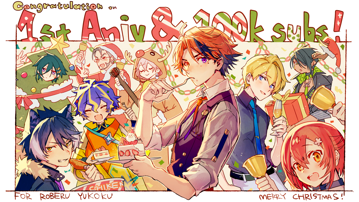 This is a pixiv picture whose title is ロベルさん祝1周年&10万人.