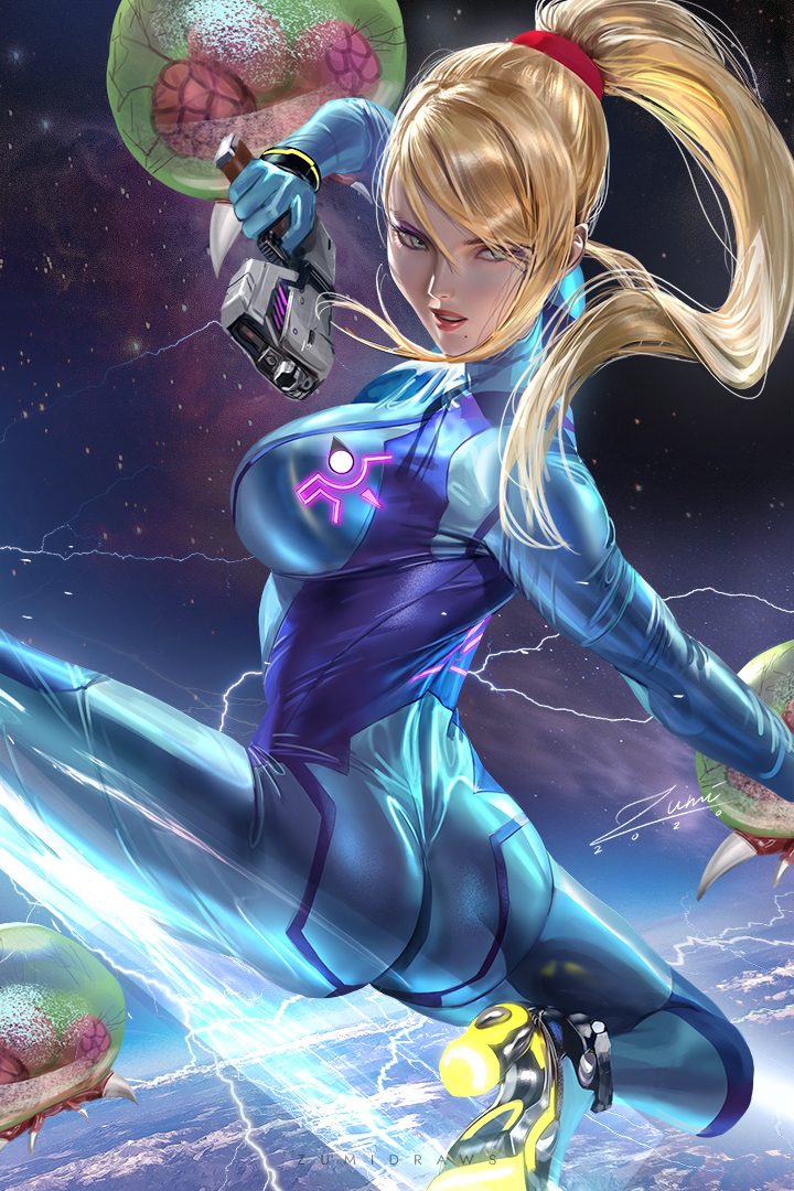 This is a pixiv picture whose title is Samus.