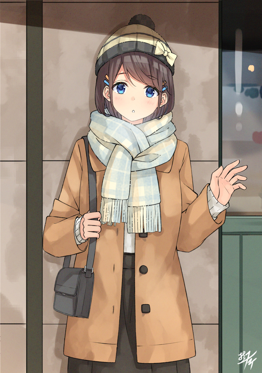 This is a pixiv picture whose title is 待ち合わせ.