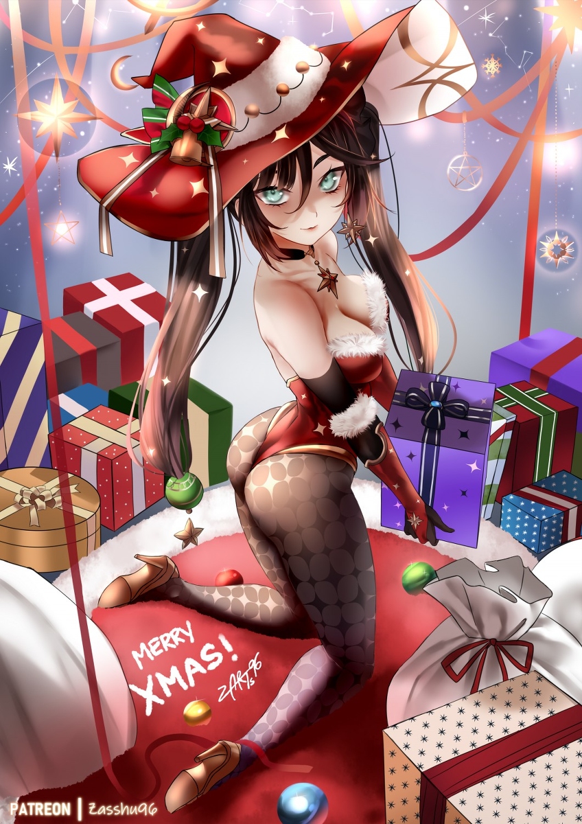 This is a pixiv picture whose title is Christmas Mona.