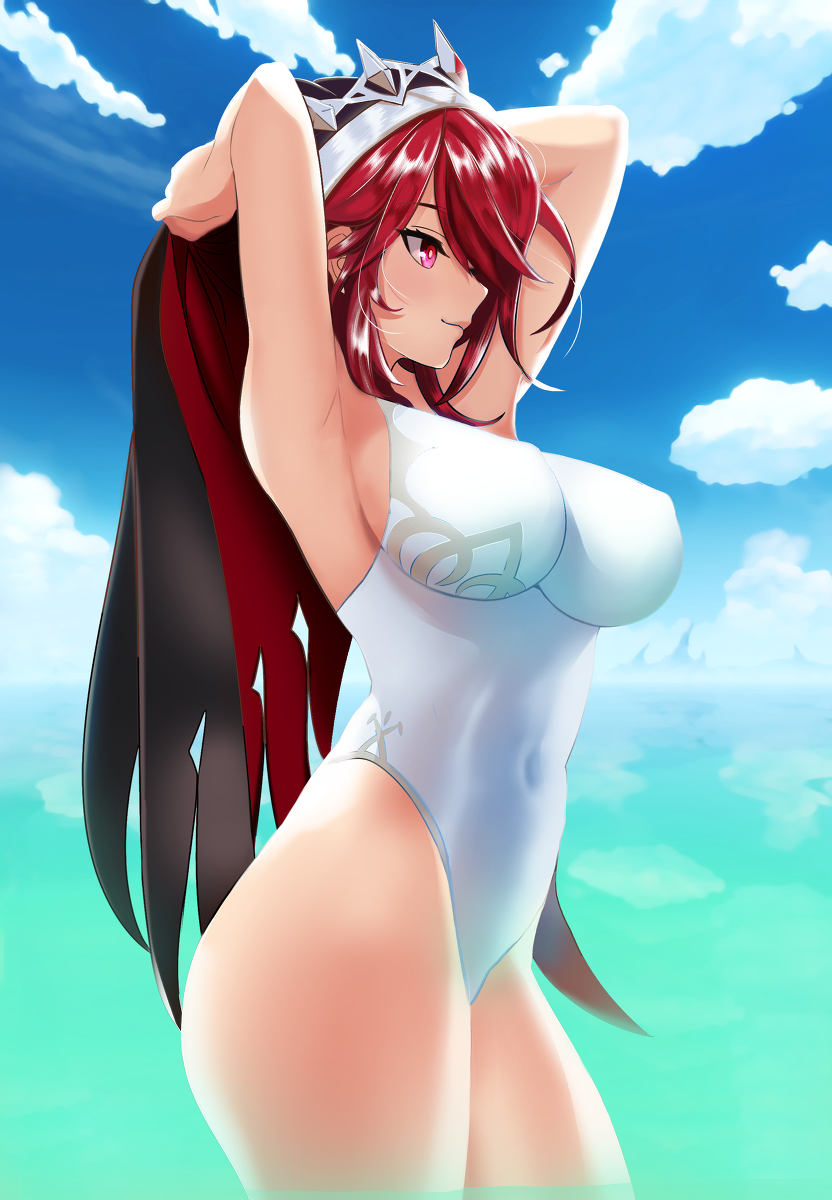 This is a pixiv picture whose title is Rosaria At The Sea of Clouds.