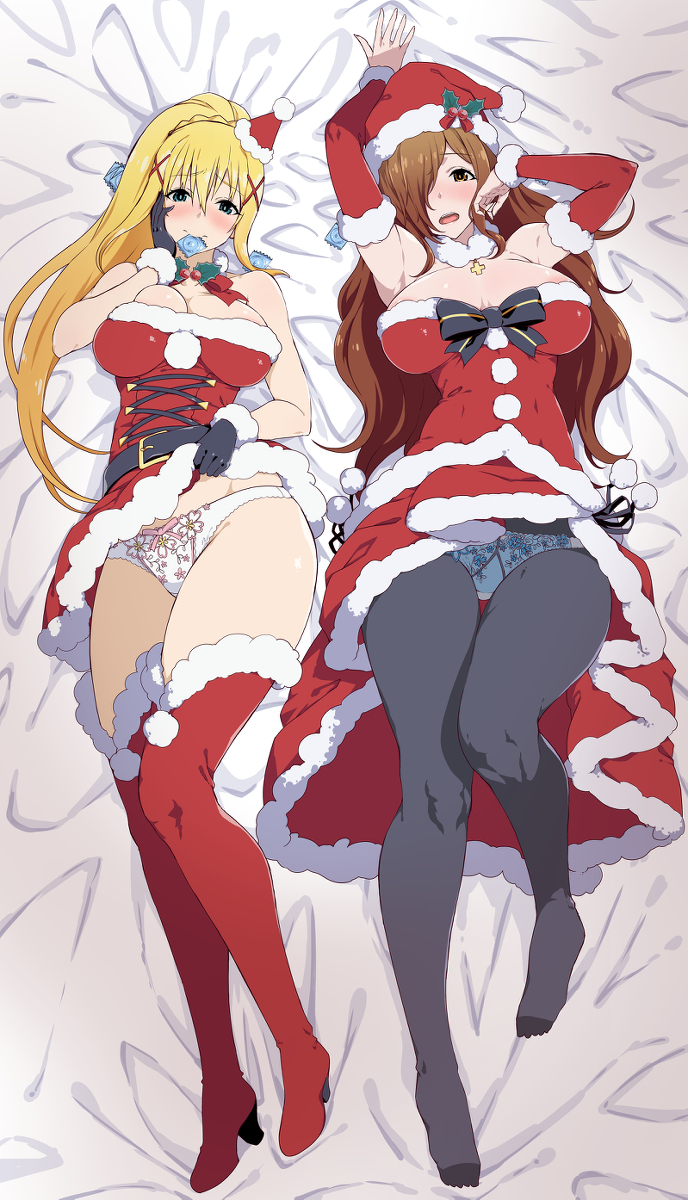 This is a pixiv picture whose title is ウィズとダクネスのクリスマスプレゼント.