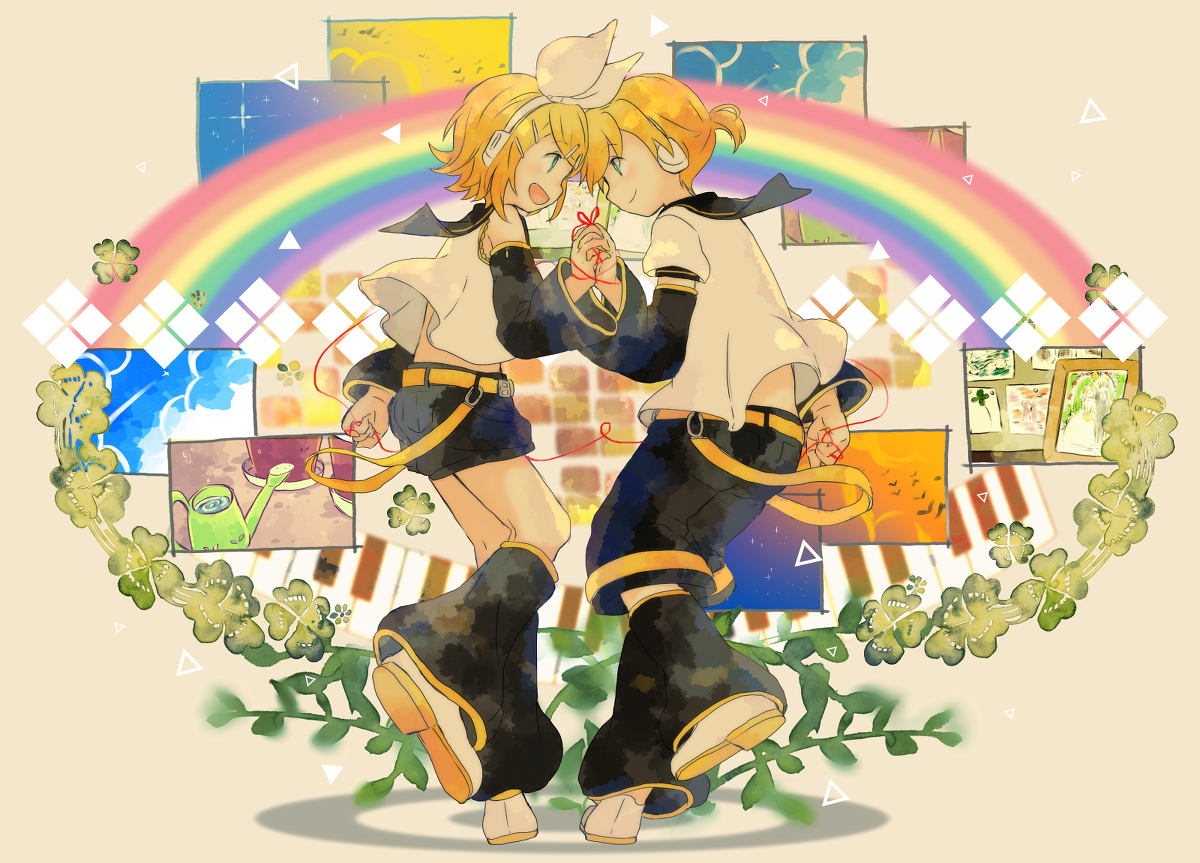 This is a pixiv picture whose title is 虹（菅田将暉）／鏡音リン・レン covered by アンメルツ.