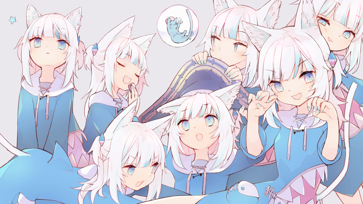 This is a pixiv picture whose title is 🦈🦈🦈.