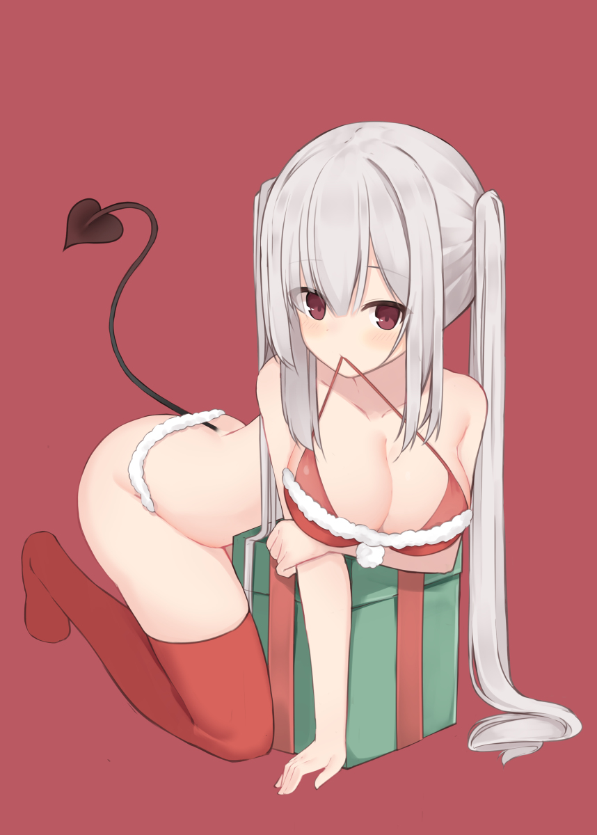 This is a pixiv picture whose title is サンタコスあくまっこ.