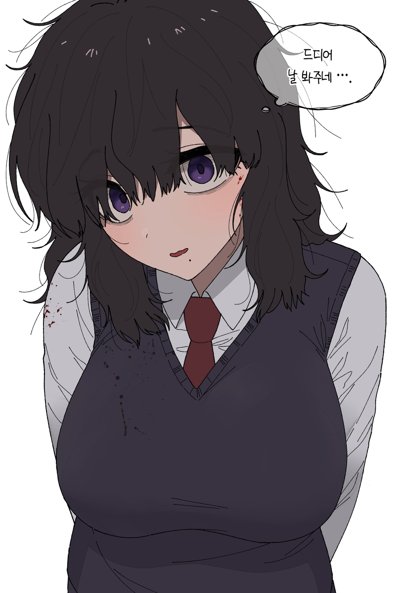 This is a pixiv picture whose title is 얀데레 낙서.