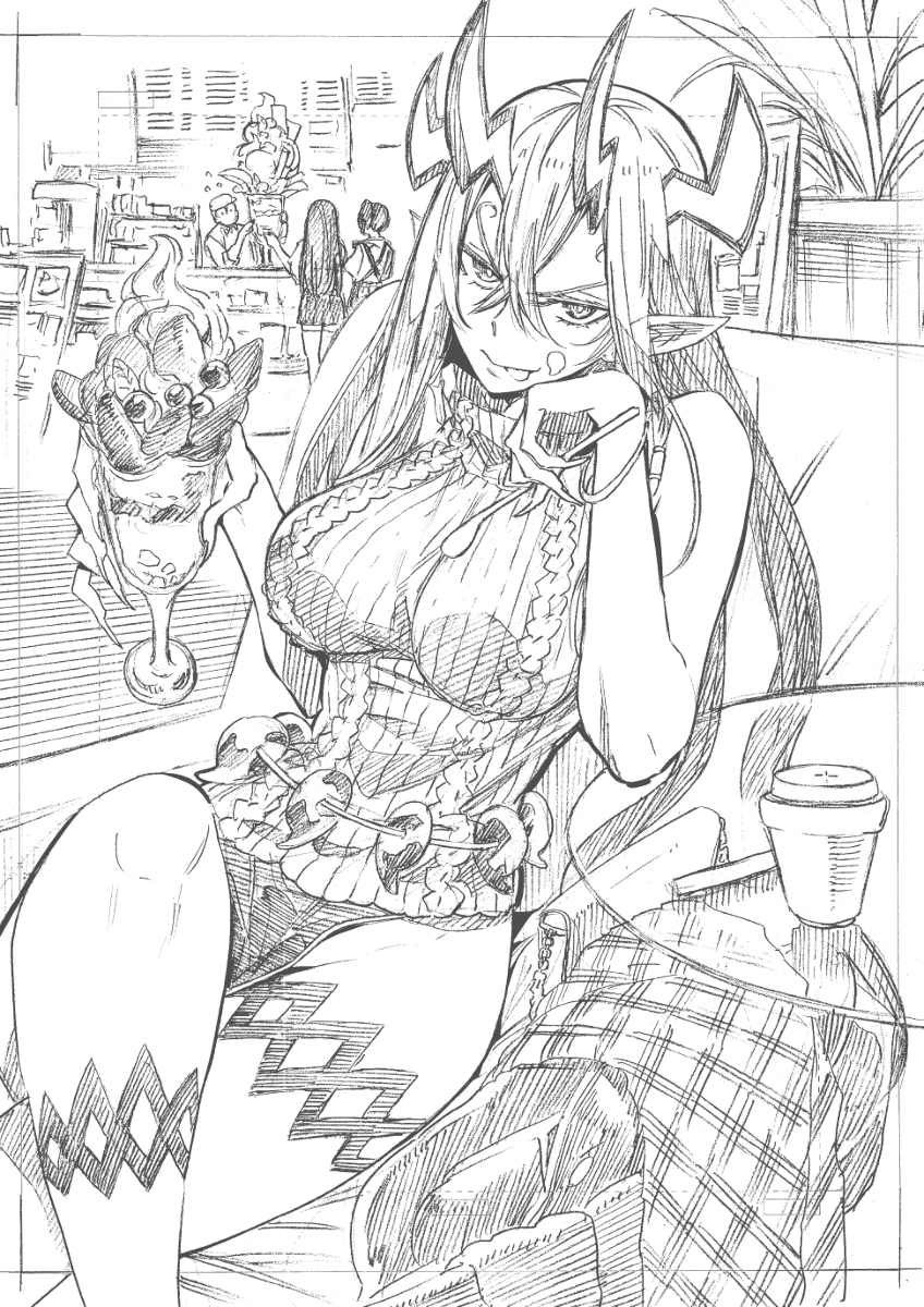 This is a pixiv picture whose title is 伊吹童子.