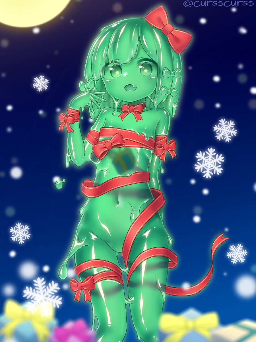 This is a pixiv picture whose title is クリスマススライム🎄🎁.