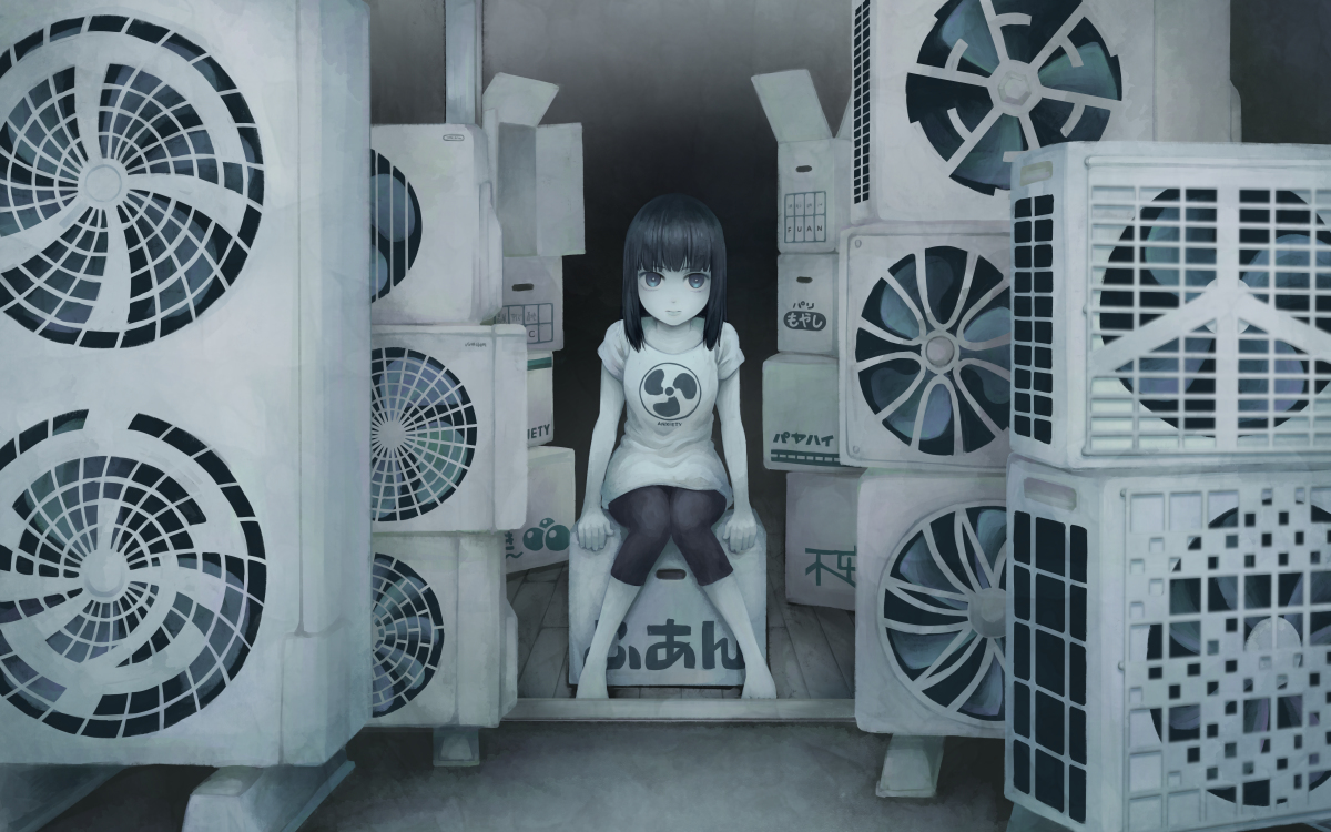 This is a pixiv picture whose title is 不安.