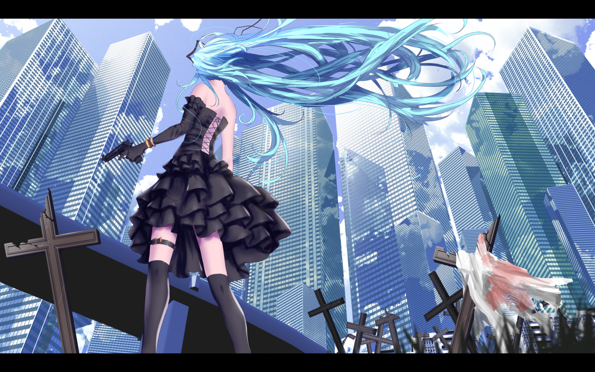 This is a pixiv picture whose title is 初音ミク.