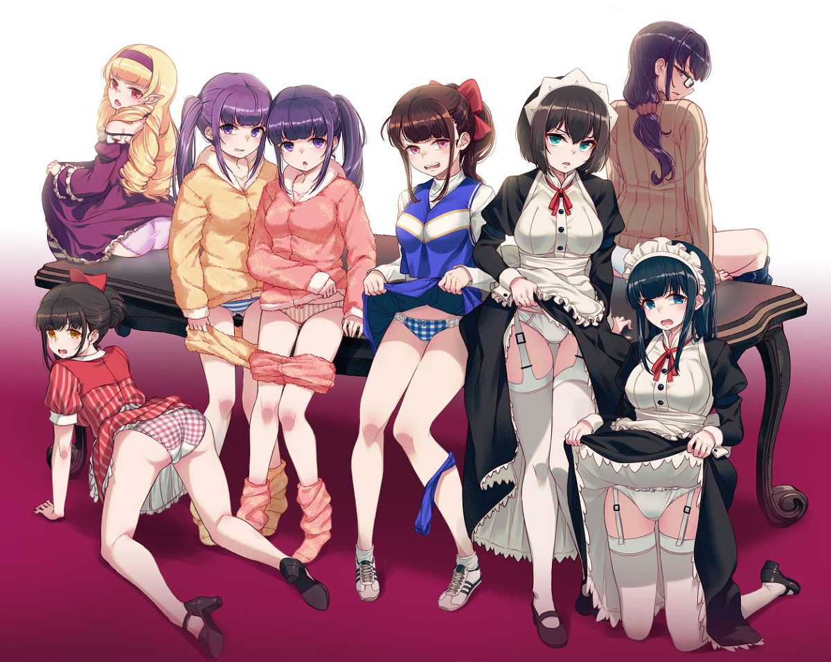 This is a pixiv picture whose title is 『嫌な顔されながらおパンツ見せてもらいたいドラマCD』.