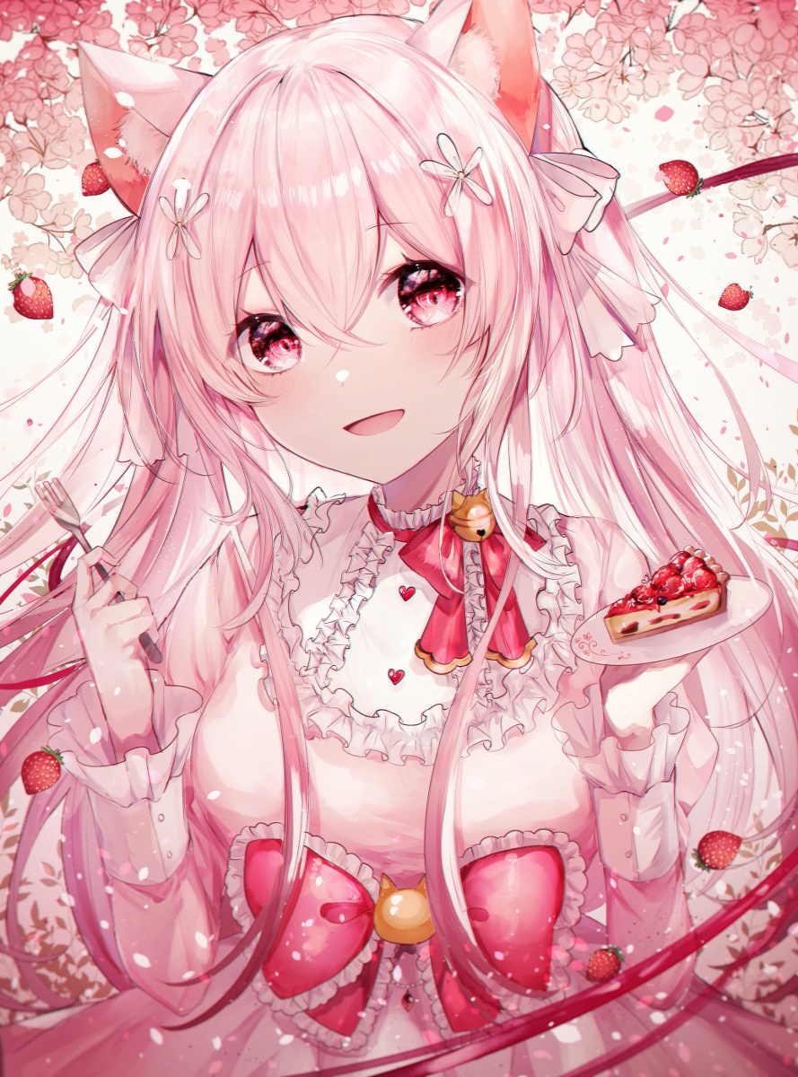 This is a pixiv picture whose title is strawberry🍓.