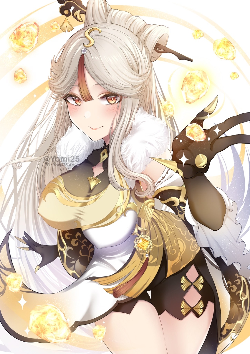 This is a pixiv picture whose title is Ningguang.