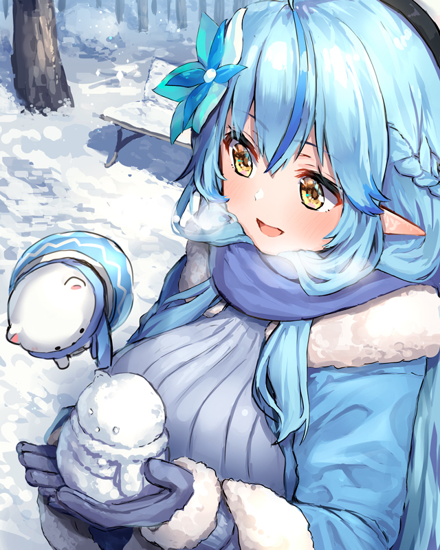 This is a pixiv picture whose title is 雪花ラミィさん.