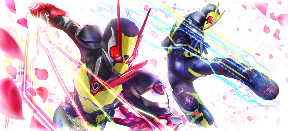 This is a pixiv picture whose title is 仮面ライダーゼロワン＆ゼロツー.