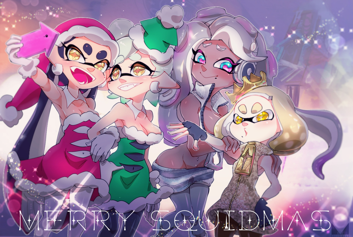 This is a pixiv picture whose title is Merry Squidmas　2019.