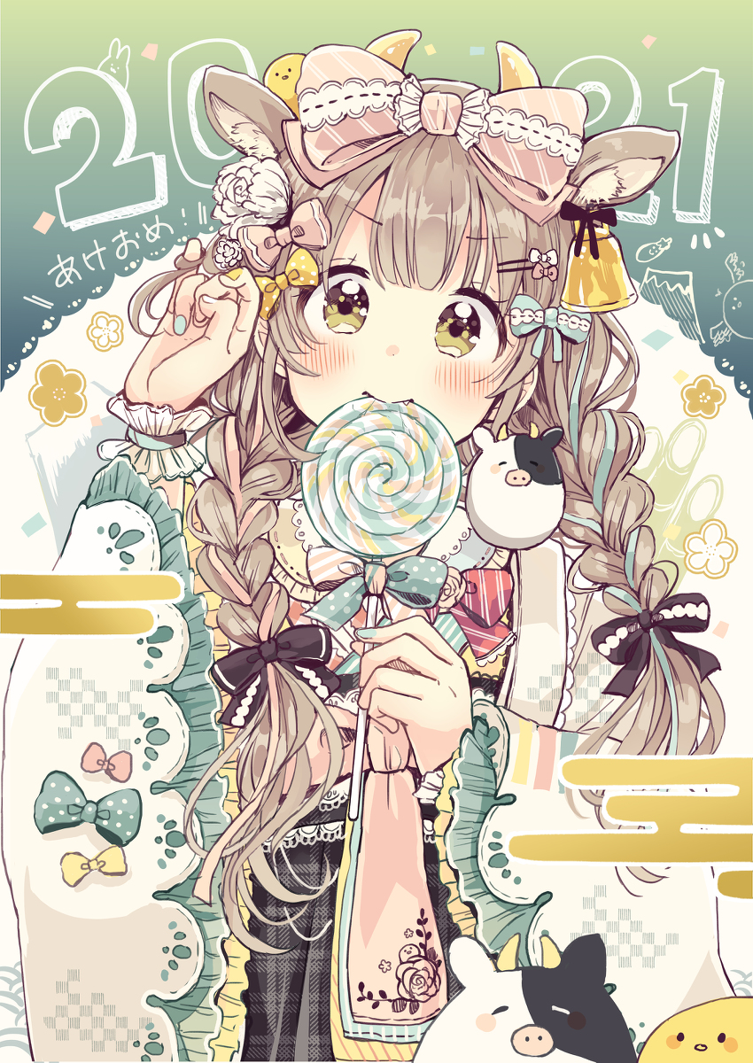 This is a pixiv picture whose title is あけおめ2021！.