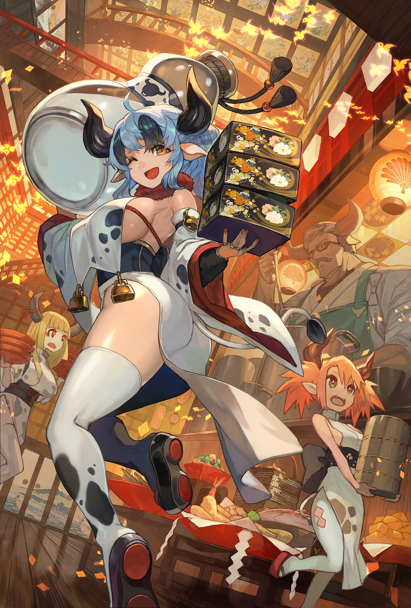 This is a pixiv picture whose title is 豊客の丑殿.