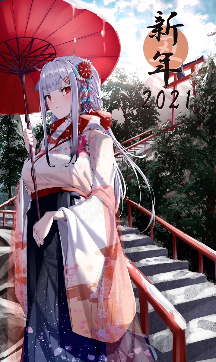 This is a pixiv picture whose title is 2021.