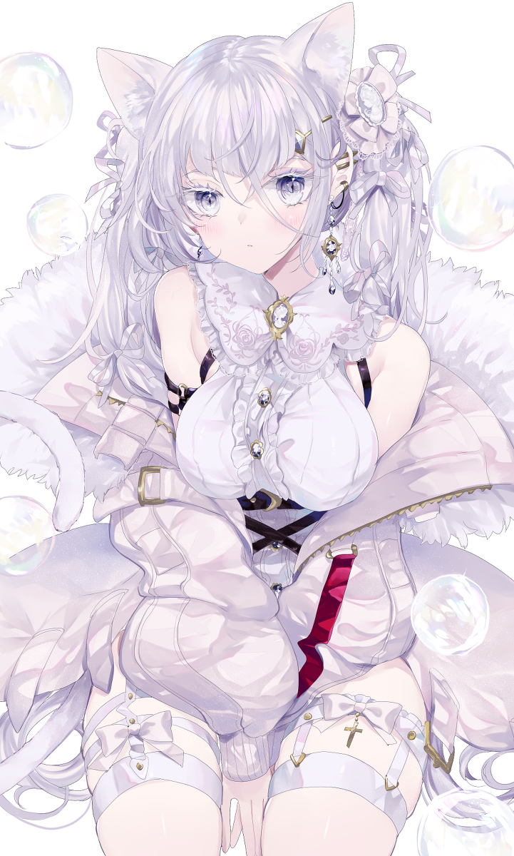 This is a pixiv picture whose title is 白猫.