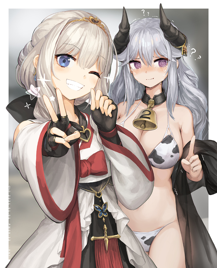 This is a pixiv picture whose title is 2021.