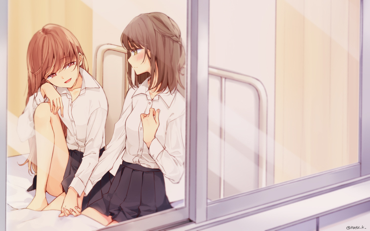 This is a pixiv picture whose title is このまま授業サボっちゃおうよ.