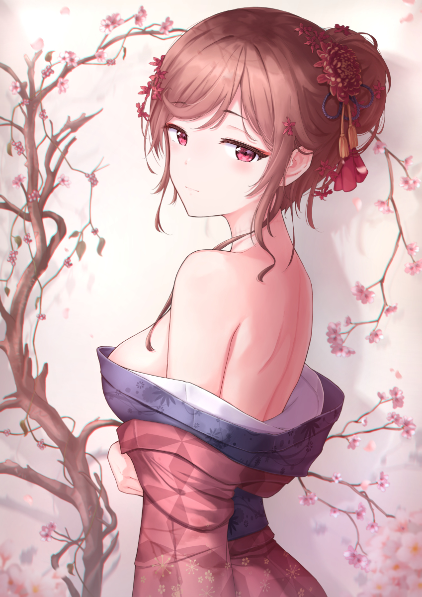 This is a pixiv picture whose title is Yuugiri.