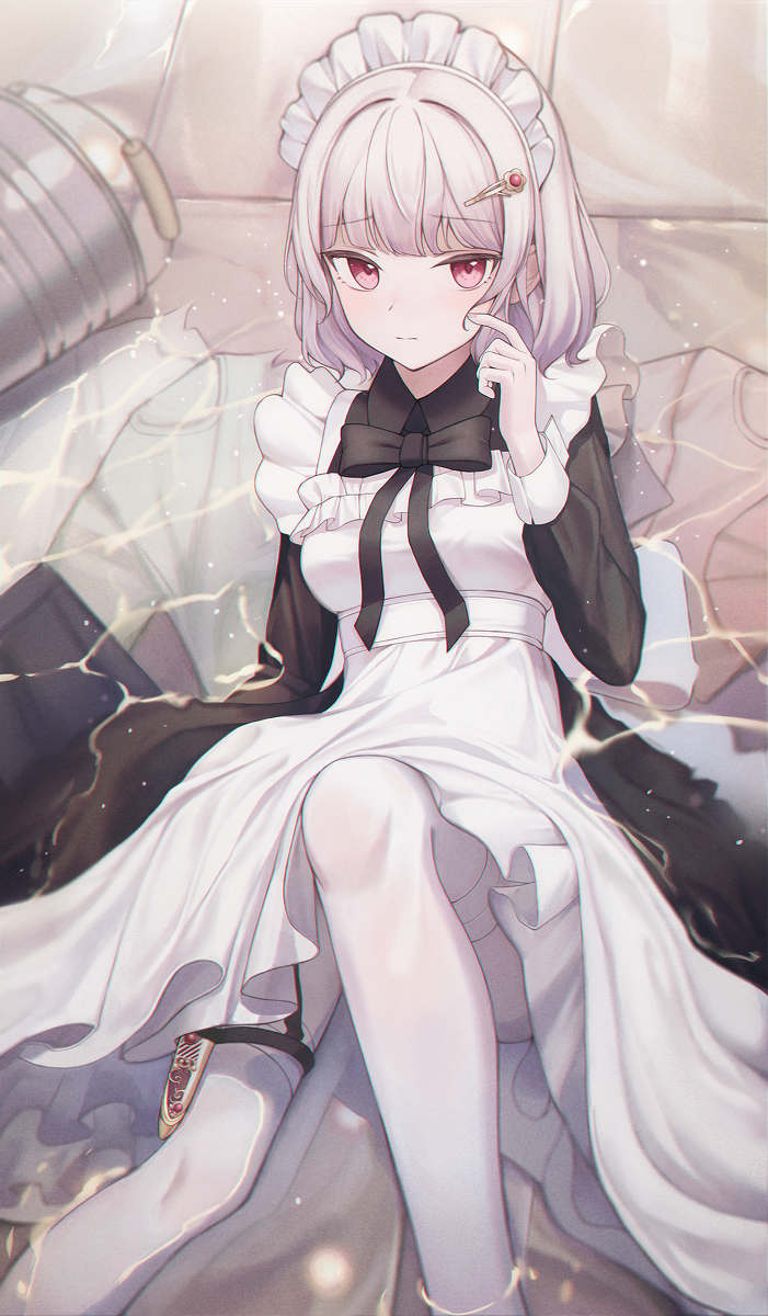 This is a pixiv picture whose title is メイド💦 maid.