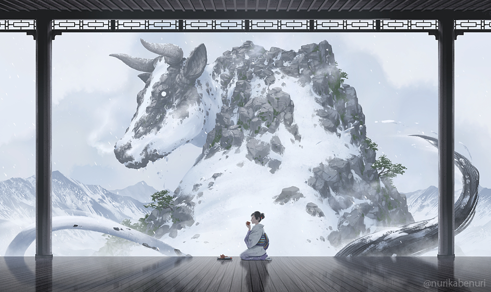 This is a pixiv picture whose title is 丑.