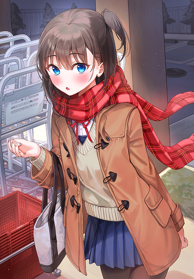 This is a pixiv picture whose title is あ、先輩。奇遇ですね。買い物ですか？.