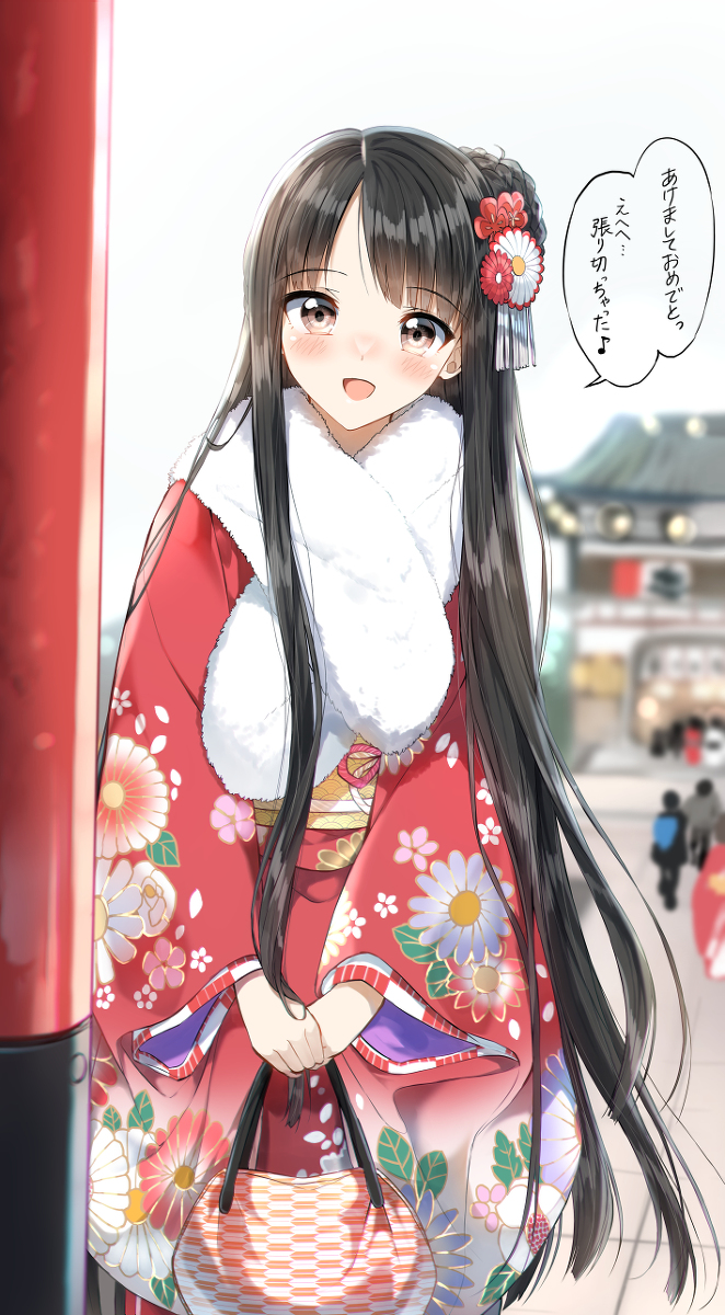 This is a pixiv picture whose title is 初詣.