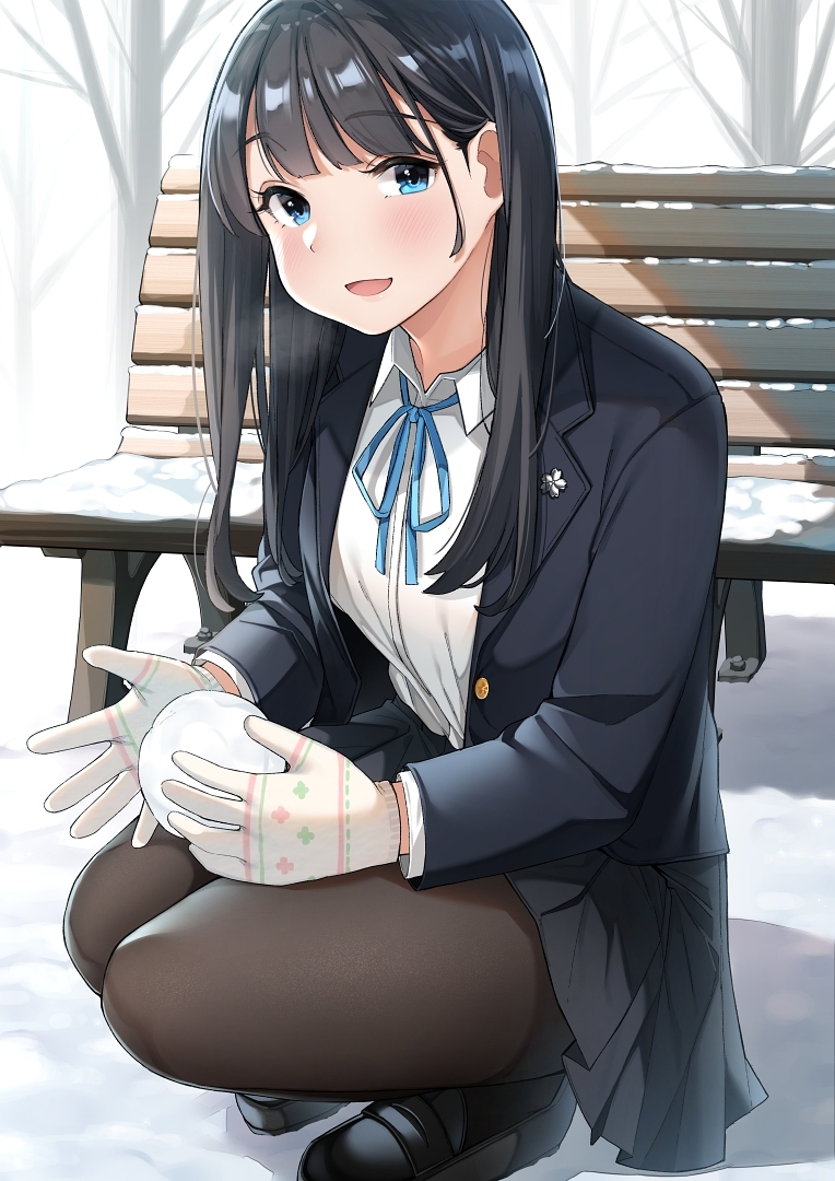 This is a pixiv picture whose title is 制服女の子⛄️.