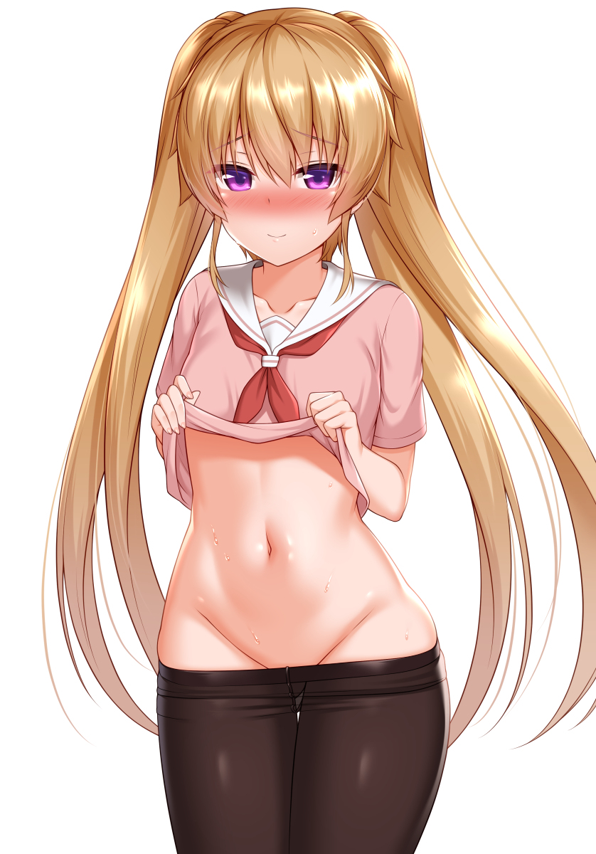 This is a pixiv picture whose title is ギリギリの所までさらけ出してくれる真白ちゃん.