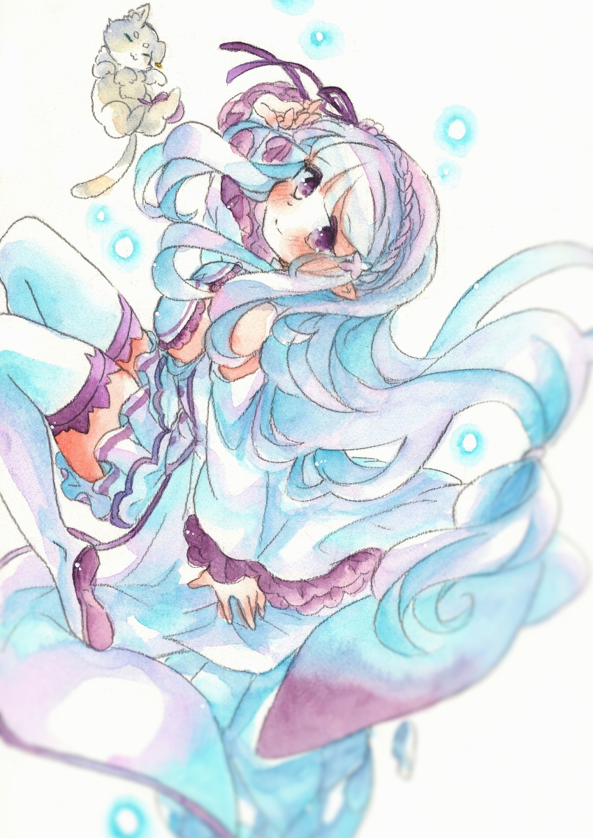 This is a pixiv picture whose title is エミリアたん.