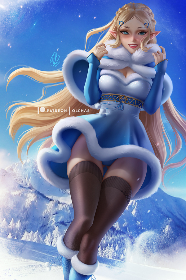 This is a pixiv picture whose title is Winter Zelda / ゼルダ.