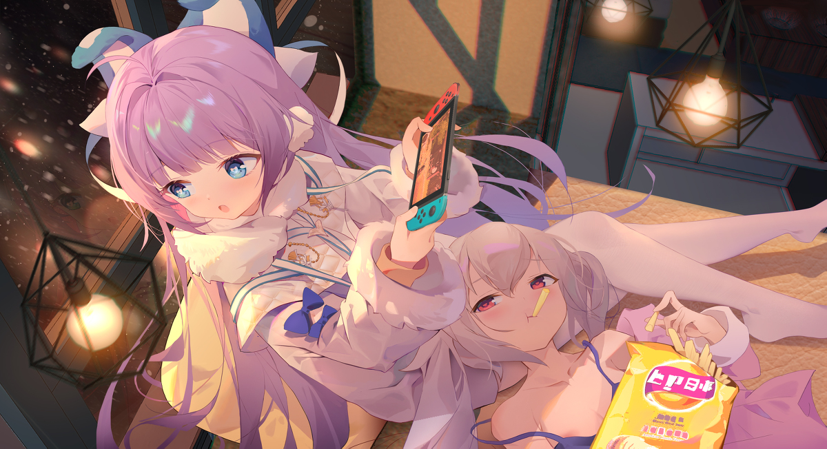 This is a pixiv picture whose title is 咦下雪了.