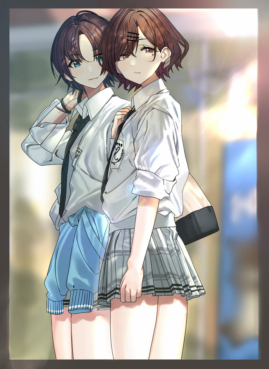 This is a pixiv picture whose title is とおまど　通学路.